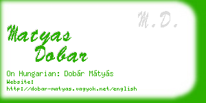 matyas dobar business card
